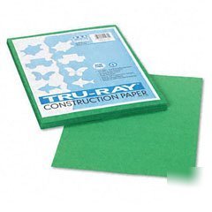 Tru-ray construction paper, 9 X12 sheets, holiday gree