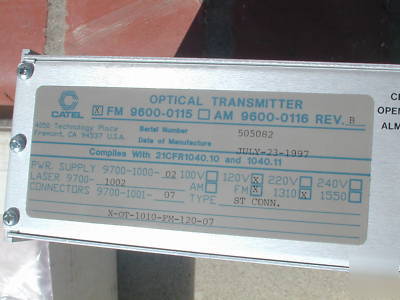  catel fm 9600 fiber optic transmitter optical laser