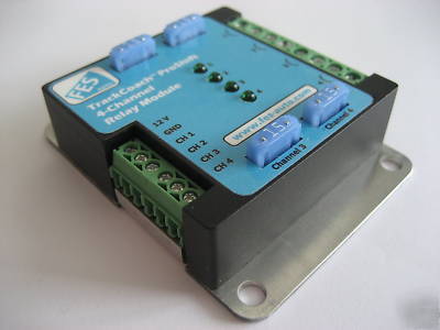 High current 4 channel relay module - 15A each - fused