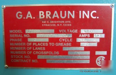 Braun sigma small piece folder w rear discharge refurb 