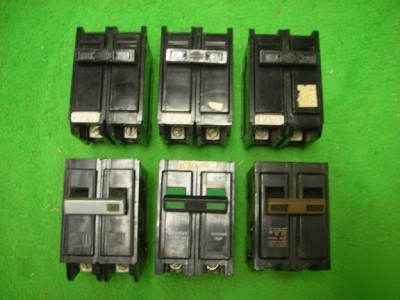 6 sylvania gte c ite 50A 30A 20A 2P circuit breakers