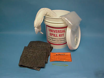 5 gal unisorb spill kit for acids, solvents, oils UN15