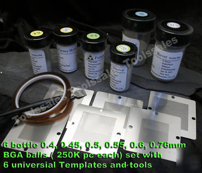 Bga 6 balls reballing repair resoldering template kits