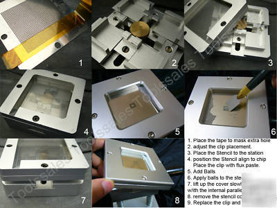 Bga 6 balls reballing repair resoldering template kits