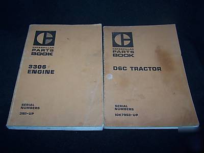 Caterpillar parts books D6C tractor & 3306 engine