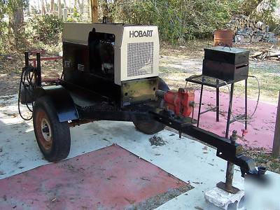Hobart champion 16 welder generator with trailer & vise