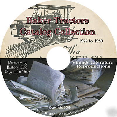 Baker vintage farm tractor catalogs on cd 