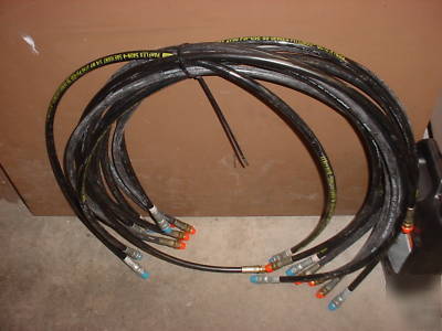 Bundle of 10 hi pressure hydraulic hoses