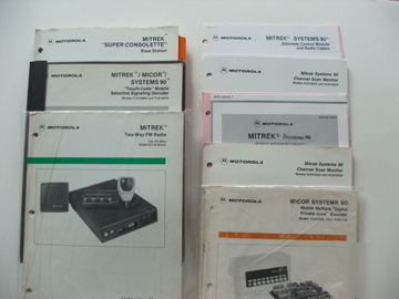 Motorola mitrek & systems 90 manuals -vhf -lot of 8