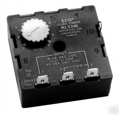 New RLY240 relay cube timer ac dc nte in box