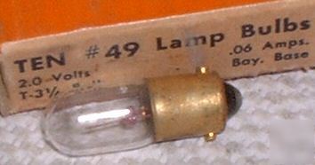 No.49 hickok tube test bias pot fuse bulb lamp brass X2