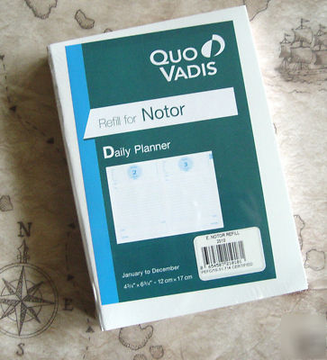 Quo vadis notor daily desk diary 2010 planner refill