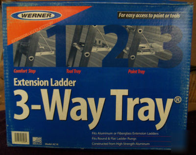Werner ladder 3 way tray model AC18 aluminum heavy duty