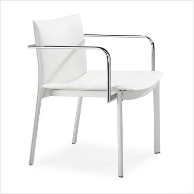Zuo modern gekko conference chair in white leatherette