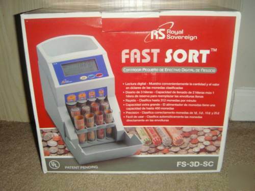 Royal sovereign fs-3D-sc fast sort digital coin sorter