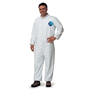Tyvek dupont disposable coveralls zip front size m