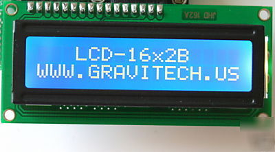 16X2 character blue lcd with backlight pic avr MSP430