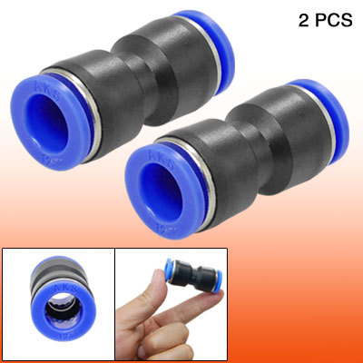 2 pcs 12 x 12MM push in to connect quick round fittings