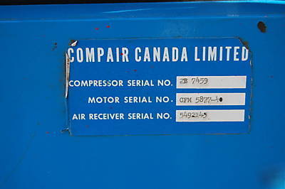 Compair psh-50 50HP air compressor tested clean