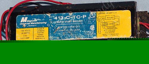 Rapid start-magnetic ballast-one lamp T12 fixture