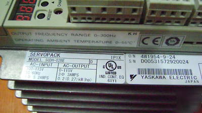 Yaskawa servopack sgdh-02BE servo driver 100VAC o.2KW