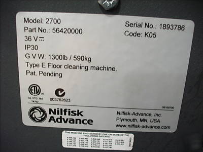  advance whirlamatic 27