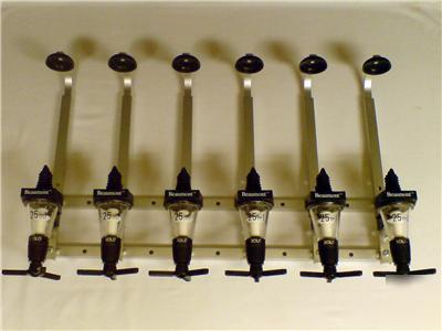 6 rail bottle spirit optic bracket set with 25ML optics