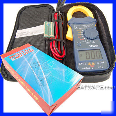 600A digital clamp multimeter meter amp tester+zip case