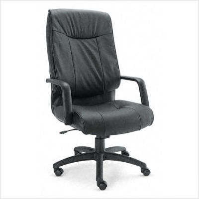 Alera stratus leather high-back swivel tilt chair black
