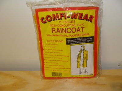 Comfi-wear non-conductive p.v.c raincoat - size large 