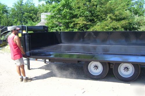 2009 8 x 18 x 2 dump trailer 14,000 gvw drop sides