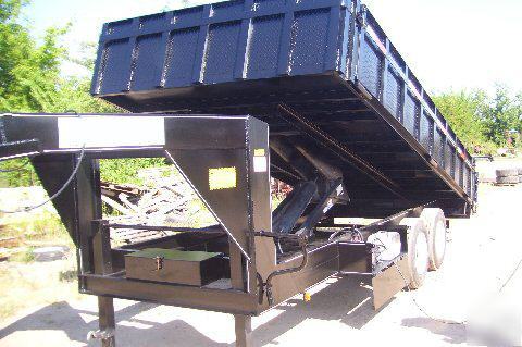 2009 8 x 18 x 2 dump trailer 14,000 gvw drop sides