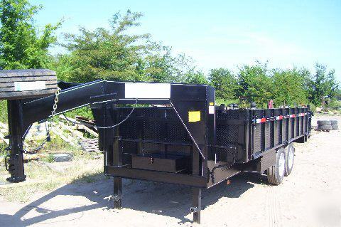 2009 8 x 18 x 2 dump trailer 14,000 gvw drop sides