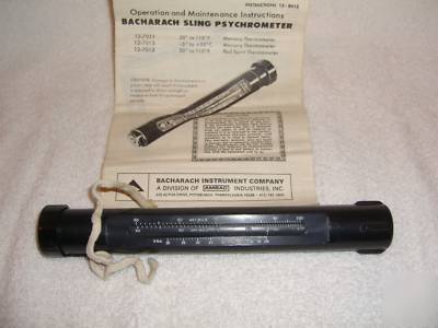 Bacharach sling psychrometer wet dry bulb mercury 