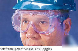 Msa 695848 softframe single lens safety goggles clear