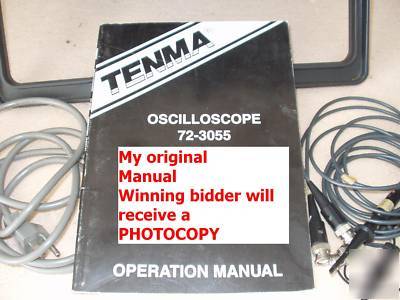 Tenma 72-3055 20 mhz oscilloscope w/probes rare unused 