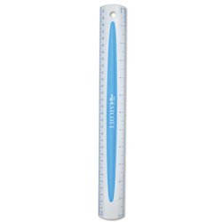 New soft touch ruler w/microban, 12 inches 14757