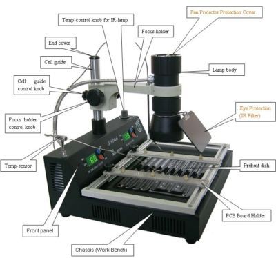 T870A bga irda welder infrared heating rework station f