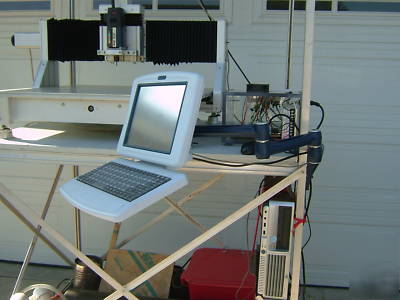 10'' lcd w/computer-cnc router mill lathe stepper motor