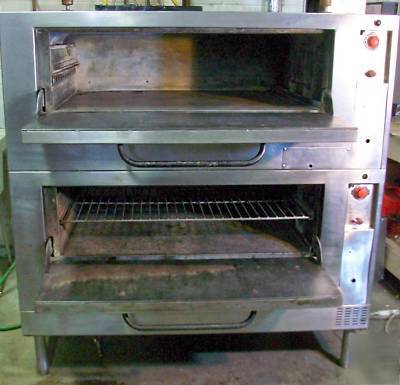 5' double stack ovens pizza bakery gas 2 stone decks 