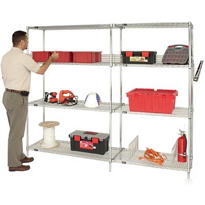 Chrome wire shelving starter kit 72