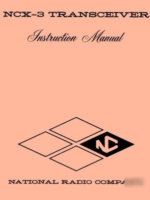 National ncx-3 manual w/23