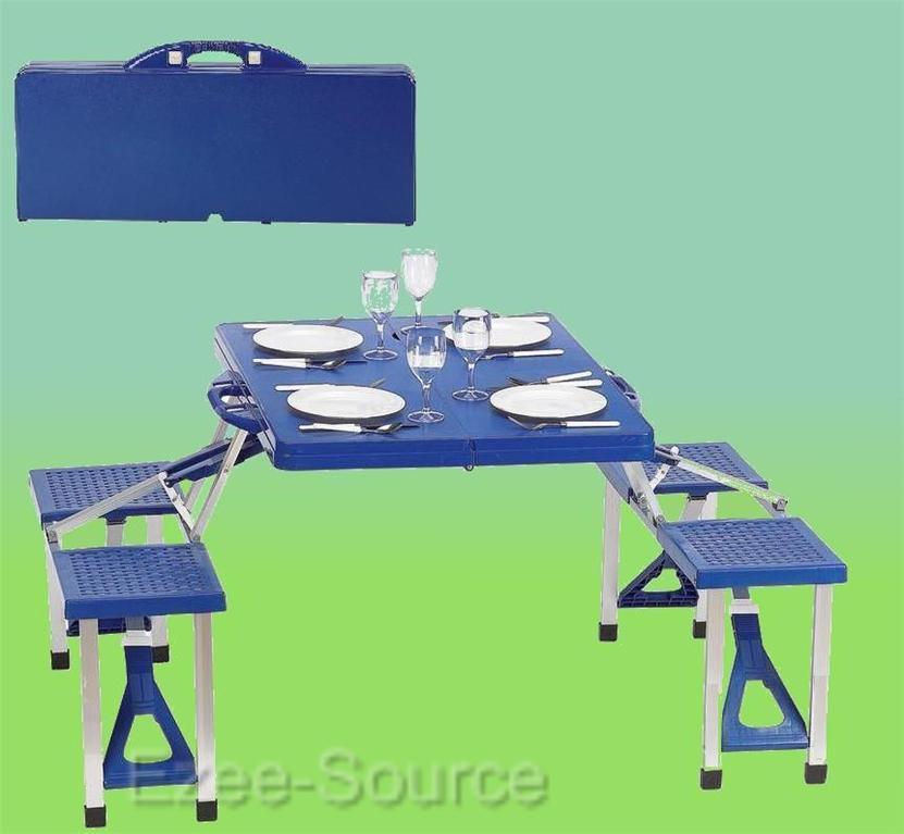 New portable folding utility table party rental seats 4