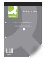 Pack of 10 narrow feint ruled 80 sheet A4 refill pads