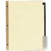 Sparco black leather alpha tab indexes 26 tabs a-z |1