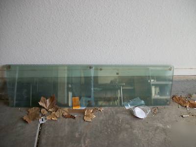 Wall mounted display w/ adjustable. glass shelves