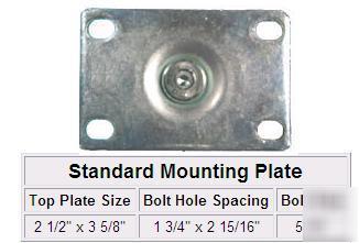 Set 4 swivel casters w/ polyurethane 5