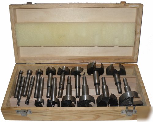 16PC forstner wood drill bit hole saw boring cutter set