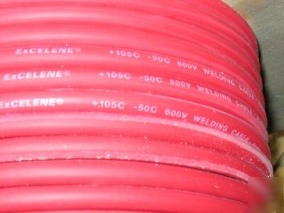 500' 6 gauge awg welding cable excelene red made inusa 