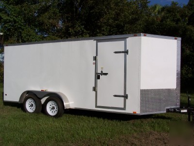 7X16 tradesman enclosed cargo motorcycle atv trailer